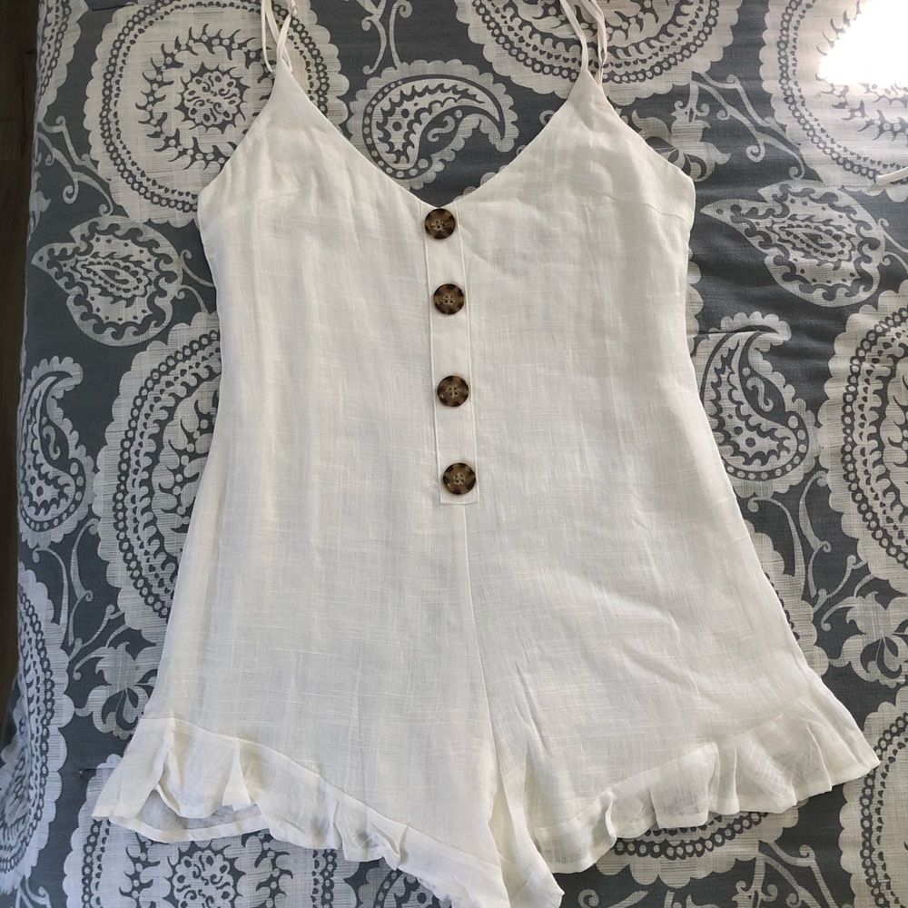 Princess Polly Adair Playsuit Romper White